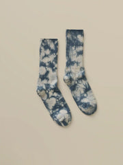 Sunwashed Tie Dye Sock - Deep Marine