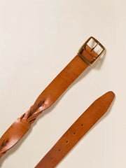 Women's Mix Braided Belt - Maple Brown