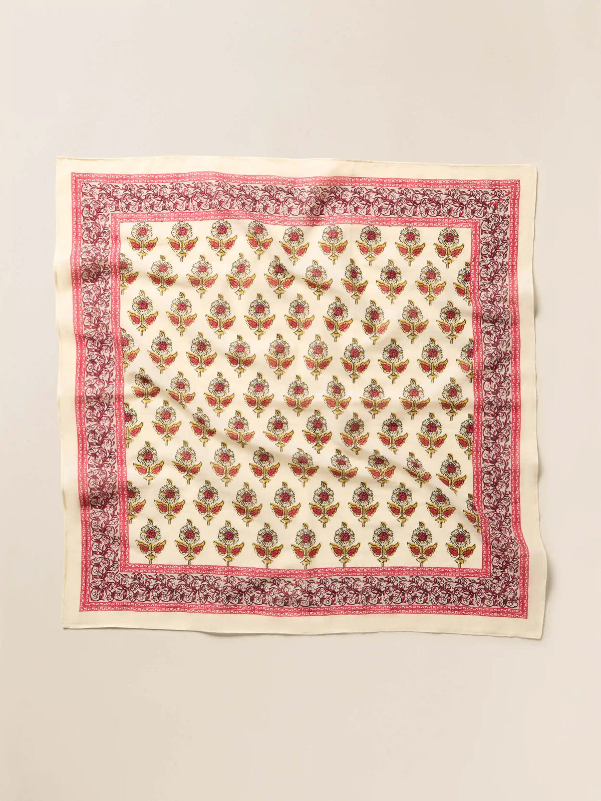Antique Bouquet Bandana - Egret Multi