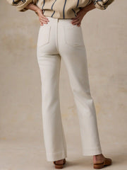 Stretch Terry Patch Pocket Pant - Egret