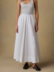 Coastal Poplin Nera Skirt - White