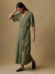 Soft Stretch Camille Dress - Moss
