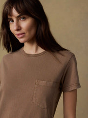 Recycled Cotton Jersey T-Shirt Dress - Alpine Brown