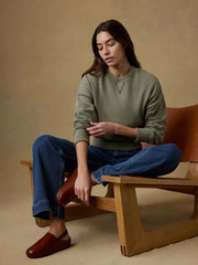 High Standard Fleece Vintage Crewneck - Island Olive