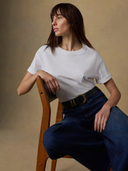 Recycled Cotton Vintage Tee - White