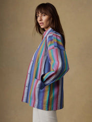 Sunset Denim Chore Jacket - Painted Row Stripe