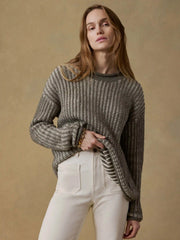 Heirloom Cotton Rollneck Sweater - Olive