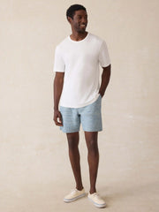 Indigo Knit Short - Indigo Waterway Stripe