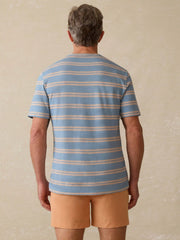 Sunwashed Regenerative Tee - Coast Coral Stripe