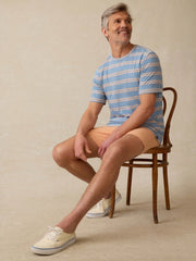 Sunwashed Regenerative Tee - Coast Coral Stripe