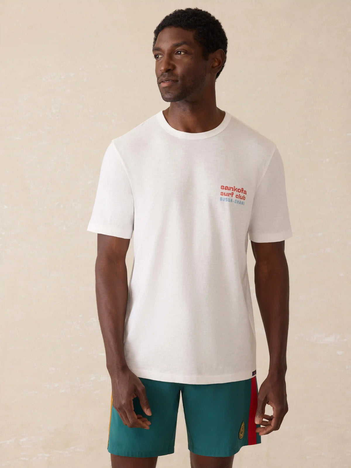 Surf Ghana Short-Sleeve Flag Graphic Tee - White