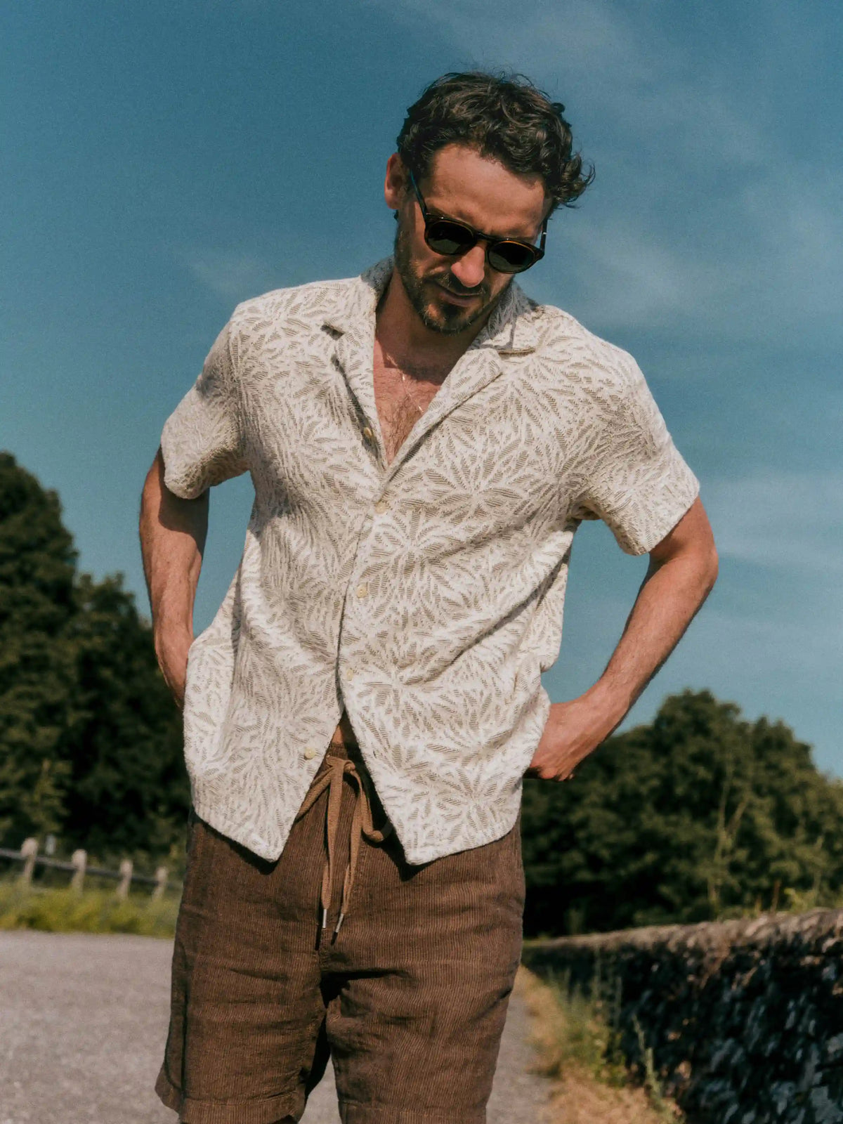 Short-Sleeve Oasis Camp Shirt - Trail Olive Frond