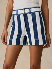 Stretch Terry Sailor Short - Portside Stripe