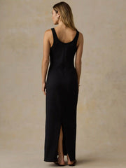 Sunwashed Organic Pocket Tank Dress - Black