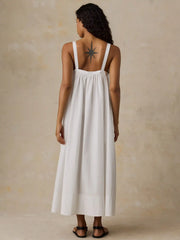 Coastal Poplin Emmy Dress - White
