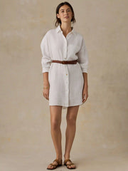 Laguna Linen Kova Shirtdress - White