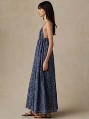 Voile Sadie Dress - Blue Moon Petals