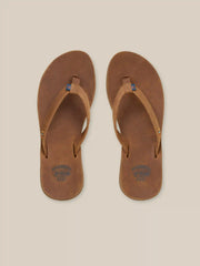 Faherty X REEF Ojai Slim Flip Flop - Dark Brown