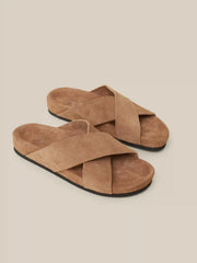 Women's Low Tide Suede Slide - Tan