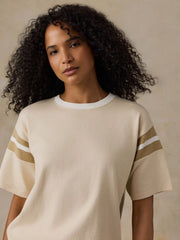 Sport Jersey Throwback Tee - Summer Sand Varsity