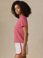 Sunwashed Regenerative Tee - Fuchsia Stripe