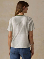 Sunwashed Regenerative Tee - Four Leaf Clover Mini Stripe
