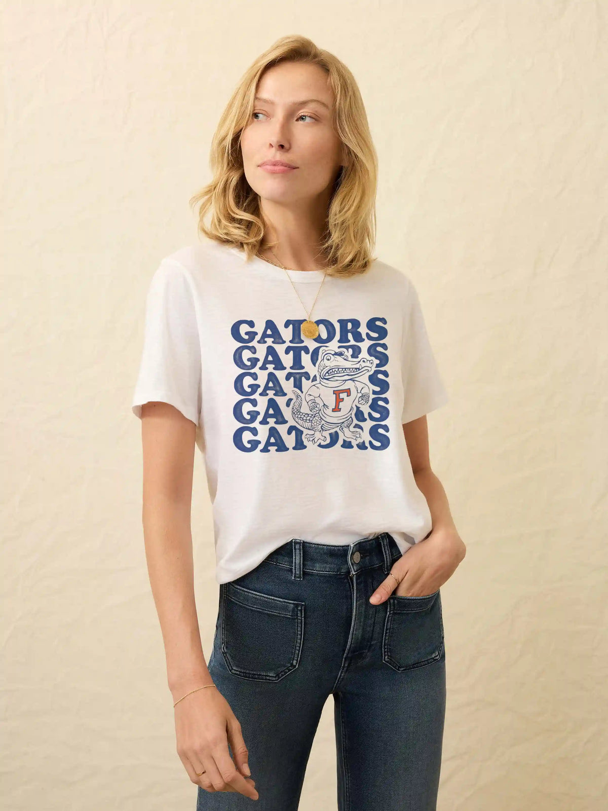 University of Florida Sunwashed Regenerative Tee - White