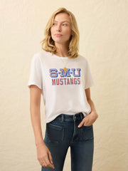 Southern Methodist University Sunwashed Regenerative Tee - White