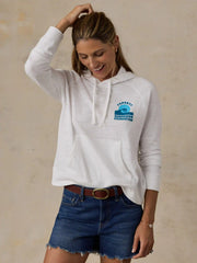Faherty x Surfrider Sunwashed Organic Hoodie - White