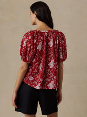 Voile Lettie Top - Garden Whispers