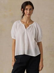 Voile Lettie Top - White