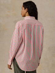 Coastal Poplin Relaxed Shirt - Summer Sail Stripe