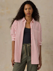 Coastal Poplin Relaxed Shirt - Summer Sail Stripe