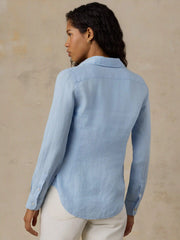 Laguna Linen Classic Shirt - Chambray Blue