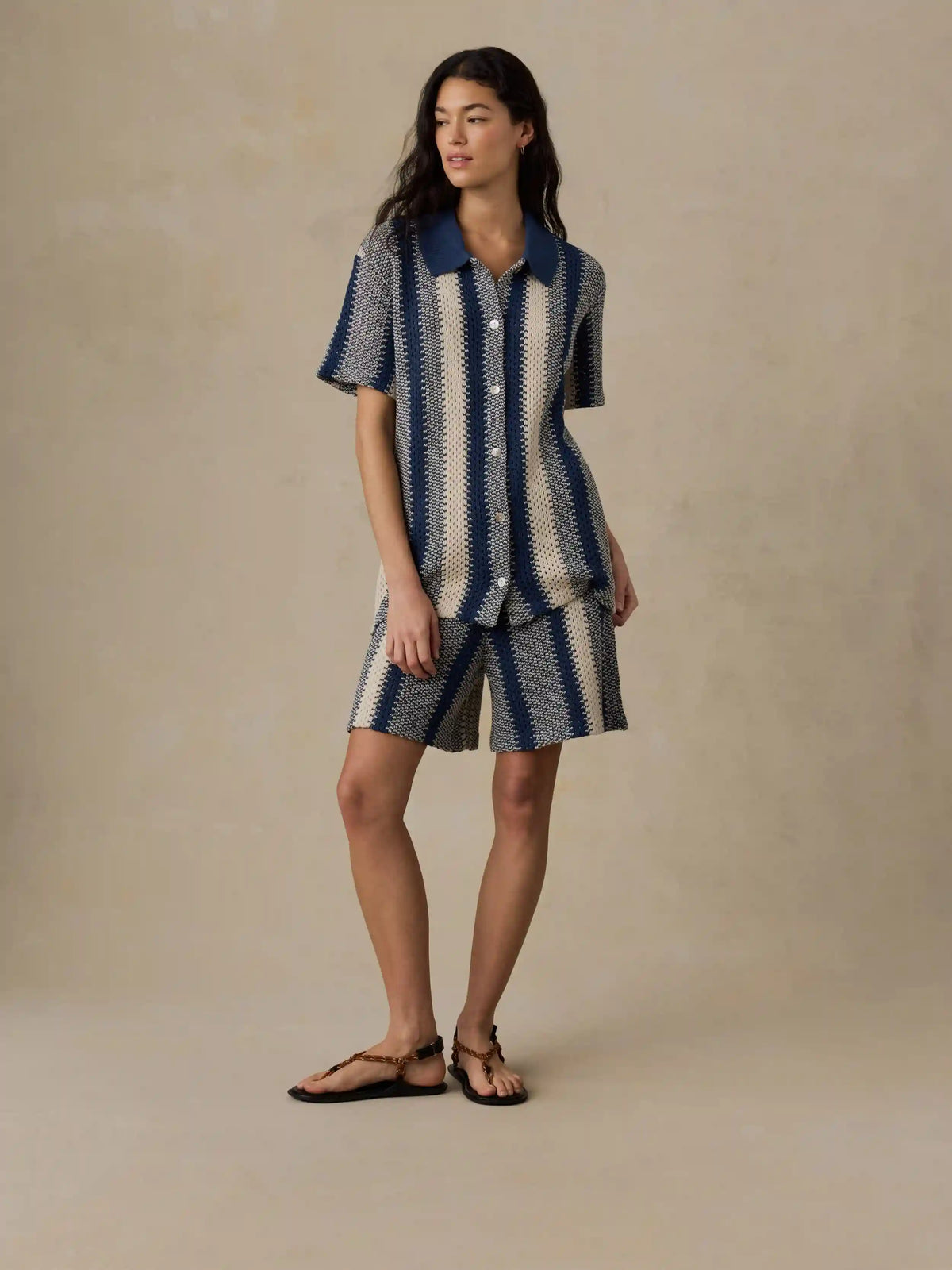 Seacoast Crochet Relaxed Camp Shirt - Sailor Stitch